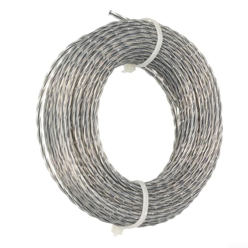 Bobine de fil de rechange en nylon de 15 m pour tondeuses électriques portatives et débroussailleuses - Coupe efficace des plantes sauvages, des herbes hautes, des arbustes, des mauvaises herbes, de