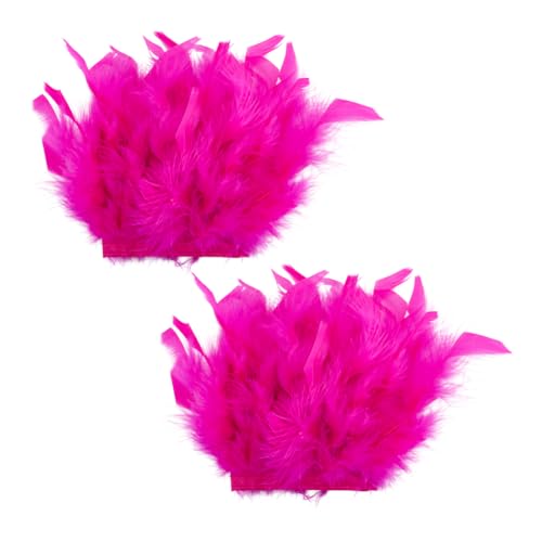 2pcs Feather Slap Bracelet Women's Feather Wrist Cuffs Gothic Arm Band Bracelet Wristband Gloves Wrist Decoration for Carnival Halloween Cosplay Birthday Party Costume Accessories
