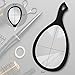 Zadro Large Hand Mirror with Handle Salon Mirrors for Hair Stylist, Big Handheld Mirror Makeup Mirror Wall Mounted Hang (Medium: 15