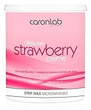 Caronlab Deluxe Strawberry Creme Strip Wax 27 fl oz – Rosin Free Formula for Sensitive Skin Professional Use
