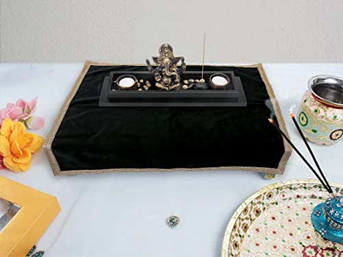 Indian Consigners Small Solid Color Velvet Cloth for Multipurpose Use (Black) by Indian Consigners - Used condition - Image 4