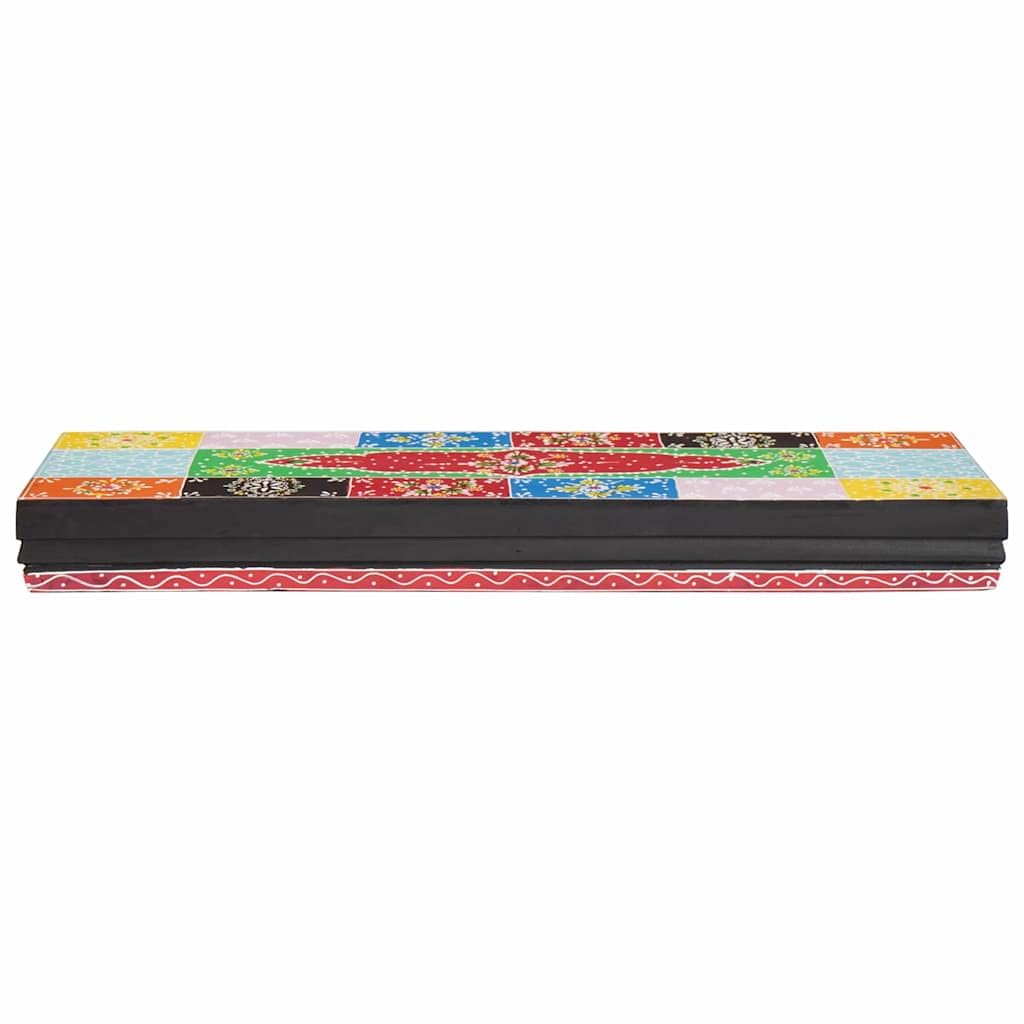 Estante de pared de madera maciza multicolor, 60 x 20 x 6 cm, moderno estante flotante de madera de mango para salón, pasillo y dormitorio