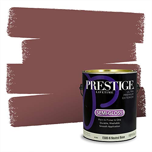 PRESTIGE Paints Exterior Paint and Primer In One, 1-Gallon, Semi-Gloss, Comparable Match of Valspar* Cliveden Henna Red*