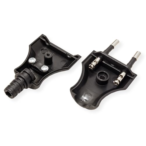 BACHMANN 900.002 Euro Flachstecker sw Schraubanschluss lose