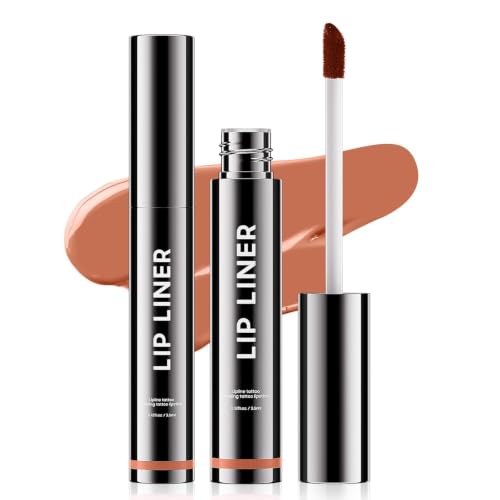 Image of Lip Stain Peel Off Lip Liner - Long Lasting Comfortable Vivid Color Peel Lip Stain Smudge Proof Finish, Create A Charming Vibrant Lip Color Makeup For All Skin Types with All-Day (#01 Nude)