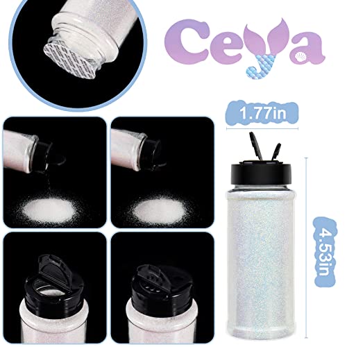Ceya 3.5Oz/ 100G Ultra Fine Glitter Powder Magic Opal Glitter Crafts Glitter 1/128” 0.008” 0.2Mm For Slime Epoxy Resin Craft Tumbler Jewelry Nail Art Festival Makeup Scrapbook Painting Wedding Cards #TOP3