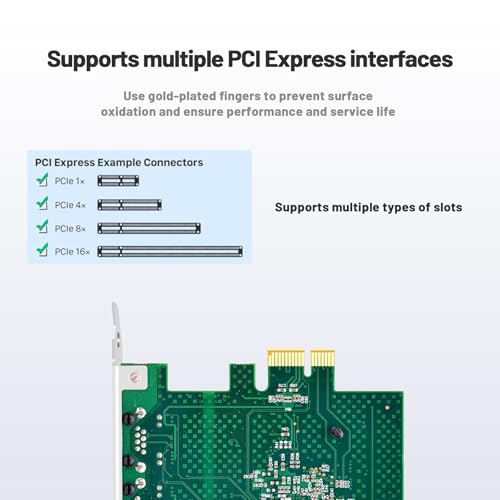 Tarjeta de Red PCI-E 1 Gb con Broadcom BCM5720, adaptador de red Ethernet con puertos duales 10/100/1000 Mbps, bracket de perfil bajo y altura completa para PC de escritorio, servidor e industrial miniatura 3