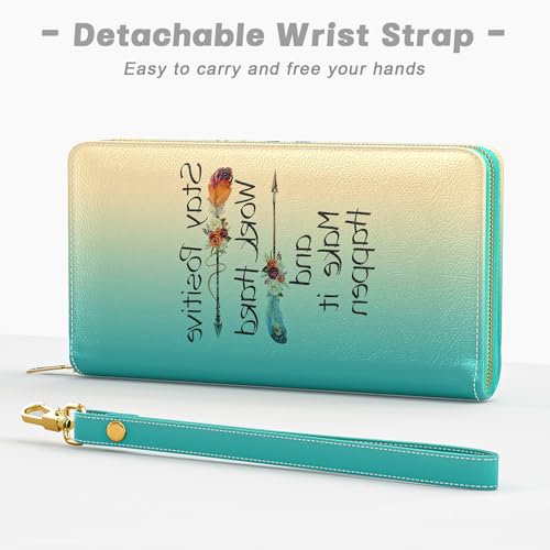 Image of Aiawoxc Womens Wallet, RFID Wristlet Wallets for Women, Ladies Clutch Purses, Large Travel Card Holder with Phone Holder | RFID