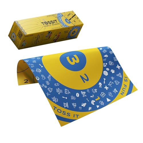 TOSSIT Tablero de Juego para Dardos, Petanca Interior Exterior, Silicona, Múltiples Modos de Juego, Diversión con Amigos y Familia, Transportable y Rodante, Versión Family