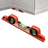 Horizontales Lineal, Magnetischer Winkelmesser Winkelmesser Bubble Wasserwaagen, 180/90/45 Grad...