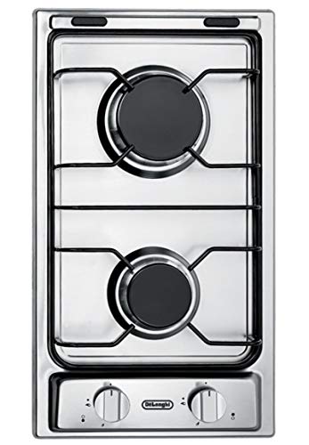 De'Longhi I 23/1 ASV Piano Cottura da Incasso Domino, 2 Fuochi, Acciaio