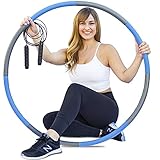Hulavate Weighted Hula Hoop for Adults - Abdominal Core Strengthening, TIK Tok Hula Hoop, Weightloss...