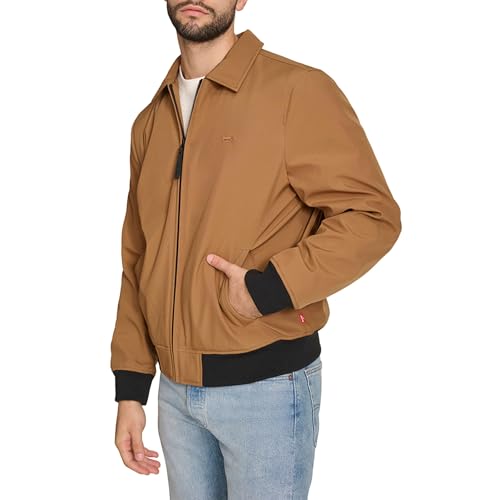 Image of Levi's Men's Men's Lightweight Softshell Varsity Rib Knit Bomber Jacket