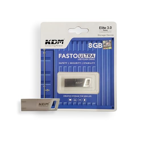 Image of KDM FASTO Ultra USB Flash Drive 8GB | Elite 3.2 Ready| 2.0 Backward Compatible | 8GB Pendrive High Speed Storage Device