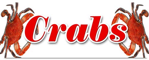 36" Crabs Decal Sticker Crabs Maryland Seafood Fried Mini
