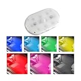 Osilly Car Interior LED Lights, 7 Colors USB Rechargeable Portable Automotive Ambient Lighting Interior Music Sync Color Change Reading Light, Universal for SUV, Truck（Auto）