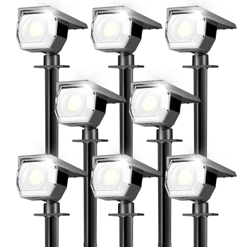 Peasur 8 Pack Solar Spot Lights Outdoor Waterproof, Landscape Spotlights by Peasur - Used condition - US$37.97