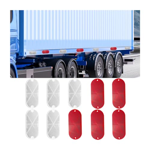 BESULEN Car Oval Reflectors, 10pcs Automotive Wheels Motorcycle Reflective Stickers, ...