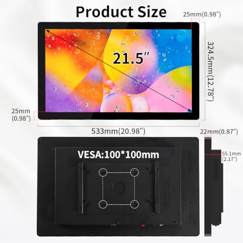 Image of 21.5 inch Touch Screen Monitor for PC, POS, Small Business