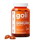 Goli® Immune Vitamin Gummies - 1 Pack, 60 Count - Elderberry, Vitamin C, D & Zinc, Plant-Based, Vegan, Non-GMO, Gluten-Free & Gelatin-Free.