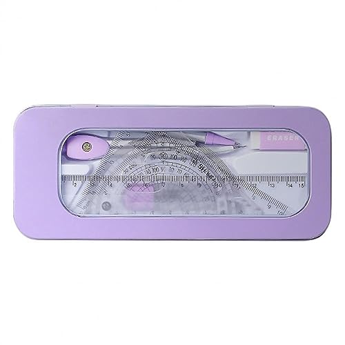 Kit de géométrie 7 pièces avec compas et règle pour l'école et les étudiants