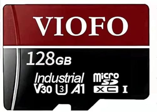 VIOFO 128 GB MLC MicroSD U3 Carte Mémoire Haute Vitesse avec Adaptateur, Prend en Charge l'enregistrement Vidéo 4K Ultra HD Cover