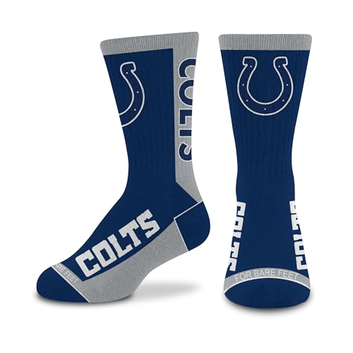 For Bare Feet NFL INDIANAPOLIS COLTS MVP Crew Sock Team Color Youth