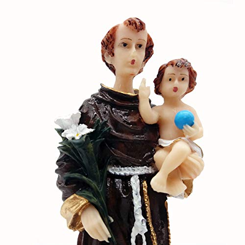 Escultura Imagem de Santo Antonio Estatua em Resina 15 cm