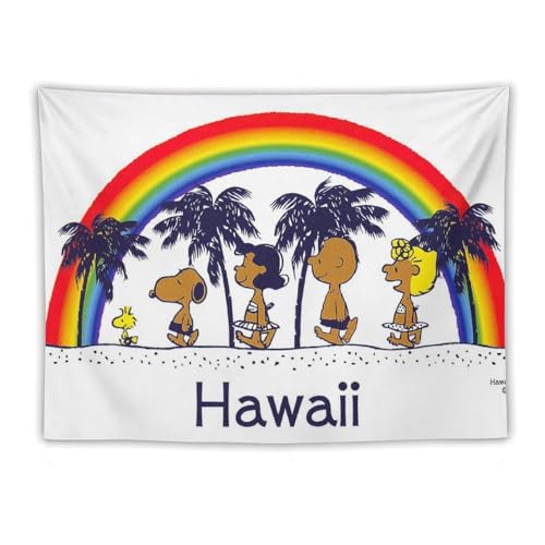 ポスター ピーナッツ スヌーピー ハワイ (5) タペストリー ホーム装飾 アートパネル プリント 壁アート 現代壁掛け 絵画 芸術作品 インテリア60"x80"