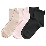 [SIL-VENDER] 靴下 シルク ソックス ３足セット レディース 22-24cm メール便 冷え取り silk 防臭 消臭 敏感肌 温活 蒸れない ショート丈 ホワイト ベージュ ピンク グレー ブラック (ベージュ×ピンク×ブラック)