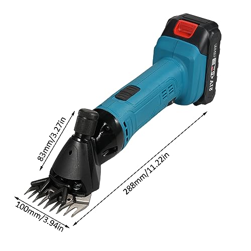 Eacam 9-Tooth 6-Speed Adjustable Lithium-ion Wool Shears Set Lithium-ion Shaving Machine Shearing Machine Used for Shearing Animals