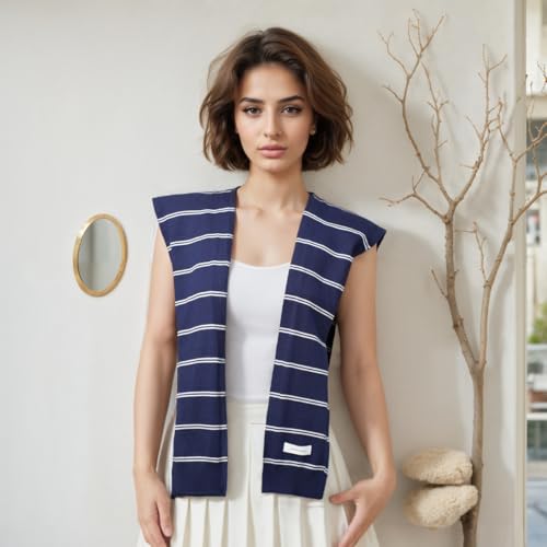 Image of WaJuemy Sweater Shawl Wraps for Women Sweater Knitted Knotted Shawls Travel Casual Scarf Cape Shoulder Tops Fashion Wrap