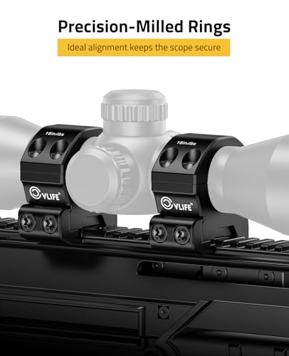 Image of CVLIFE Precision Scope Rings Mount - Compatible with Picatinny Rails and More - 2 Pieces