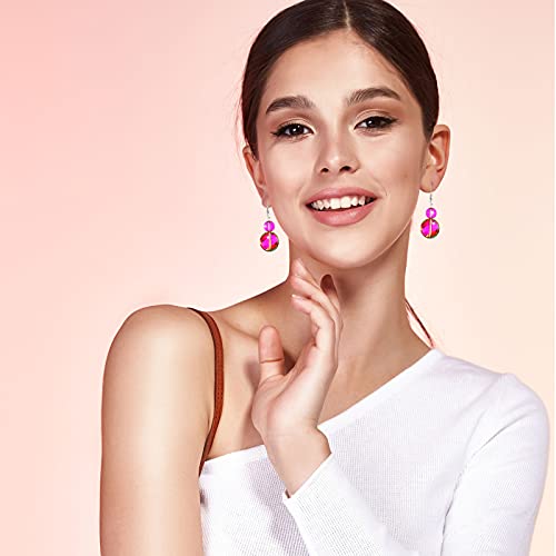 12 Pairs Dangle Earrings Set Earrings For Women Multipack Crystal Earrings Drop Crystal Earrings Rainbow Earrings (Charming Style) #TOP3