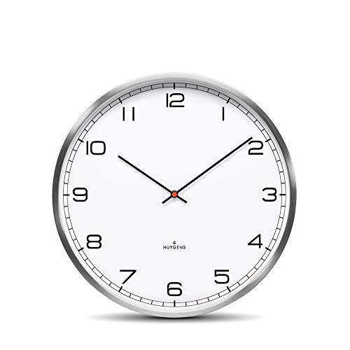 Huygens Amsterdam One Silent Wall Clock | Arabic | 25Cm | Timeless Design For Living Room, Bathroom, Or Kitchen | Stainless Steel | Quartz Movement #TOP7
