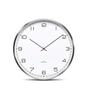 Huygens – One Arabic 25cm – RVS – Wandklok – Stil – Quartz uurwerk