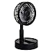 Ventilador plegable con soporte USB, ventilador de mesa ajustable, ventilador portátil ultraligero con 3 velocidades para acampar al aire libre, viajes, hogar, oficina, cocina y escritorio (negro)