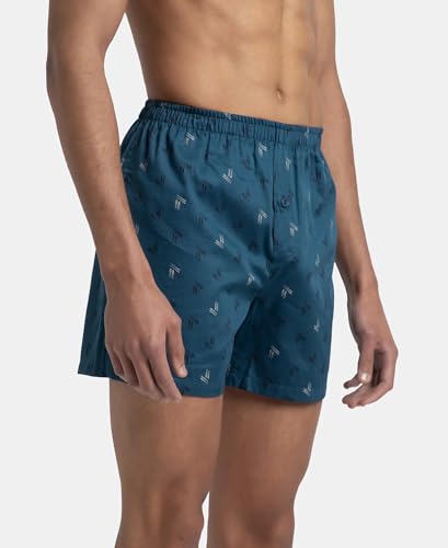 Image of Jockey 8222 Men's Super Combed Mercerized Cotton Woven Printed Inner Boxers with Ultrasoft and Durable Inner Waistband (Pack of 2)