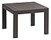 Allibert by Keter Gartentisch Victoria, braun, quadratisch, Kunststoff, flache Rattanoptik, 59 x 59 x 43 cm