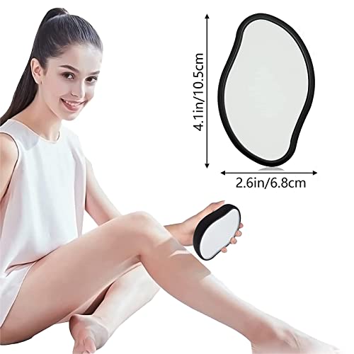 O-NINE-Crystal-Hair-Eraser-for-Women-and-Men-Magic-Remover-Painless-Exfoliation-Removal-Tool-Arms-Legs-Back-Reusable-Washable-Fast-Easy-Best-Portable-Epilator-Black-28-ounces