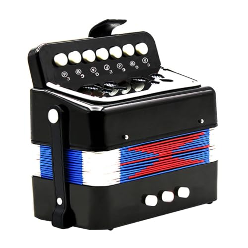 Accordéon pour débutants BESPORTBLE en ABS noir - Instrument de musique léger pour enfant