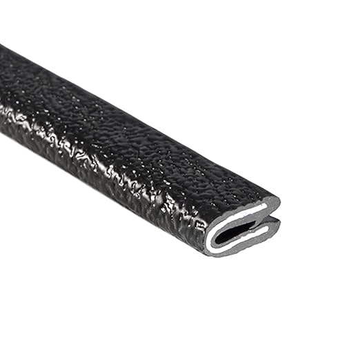 Miniatura 32 de TRIM-LOK Edge Trim – Se adapta a borde de 1/8 pulgadas, longitud de pierna de 7/16 pulgadas, 250 pies de longitud, negro, textura de guijarro, fácil