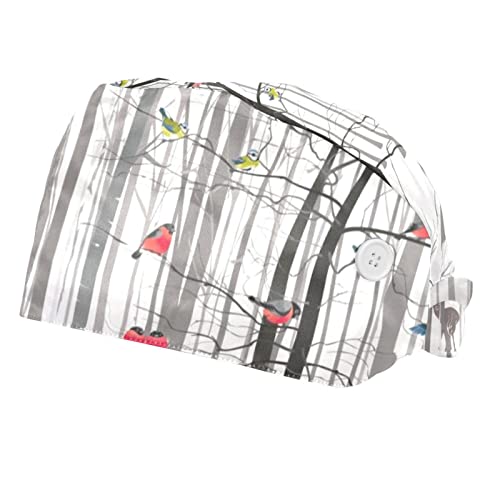 Couvre-chef unisexe oiseaux forestiers chapeaux de travail hiver de rechange