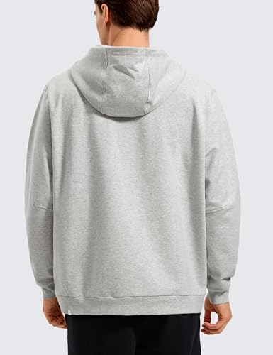 CRZ YOGA Mens Fleece Hoodies Basic Casual Hooded Sweatshirts Long Sleeve Pullover Workout Tops with Pocket2