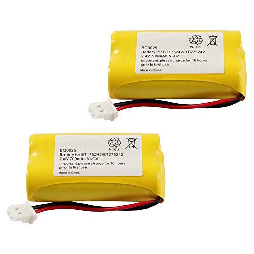 Fenzer 2X Home Phone Battery BG0025 for Vtech BT175242 BT275242 89-1341-00-00 CS6129 CS6129-54 CS6129-2 CS6129-3 CS6129-31 CS6129-32/AT&T 43-721 91301
