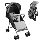 Poussette Bebe Voyage, Poussette Compacte Pliable, Poussette Canne Legere 4,2 kg, Pliage U...