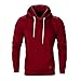 Hombres Sudadera con Capucha Casual Tops Deporte Blusa Manga Larga De Patchwork...