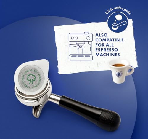 Image of Caffe Borbone Compostable Coffee Pods, Gold Coffee Blend, 150 Pads, Compatible with ESE System Paper Pads 44mm, Pack of 150