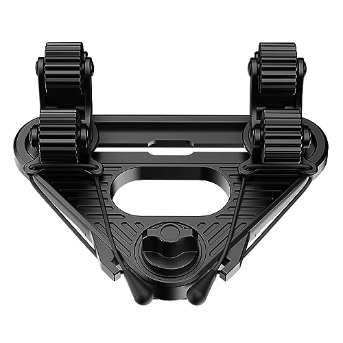 Doubleheader with Dual Kayak Paddle Holder, Multi-Functional Kayak Paddle Holder, Dual Head Kayak Track Mount Accessories with Two Security Tethers - Kayak Oar/Fishing Net/Gaff Holder for Fishing