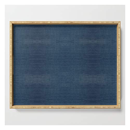 Society6 501 Original Blue Denim By Babo Pattern Serving Tray (22.5" X 17.5" X 2") #TOP15